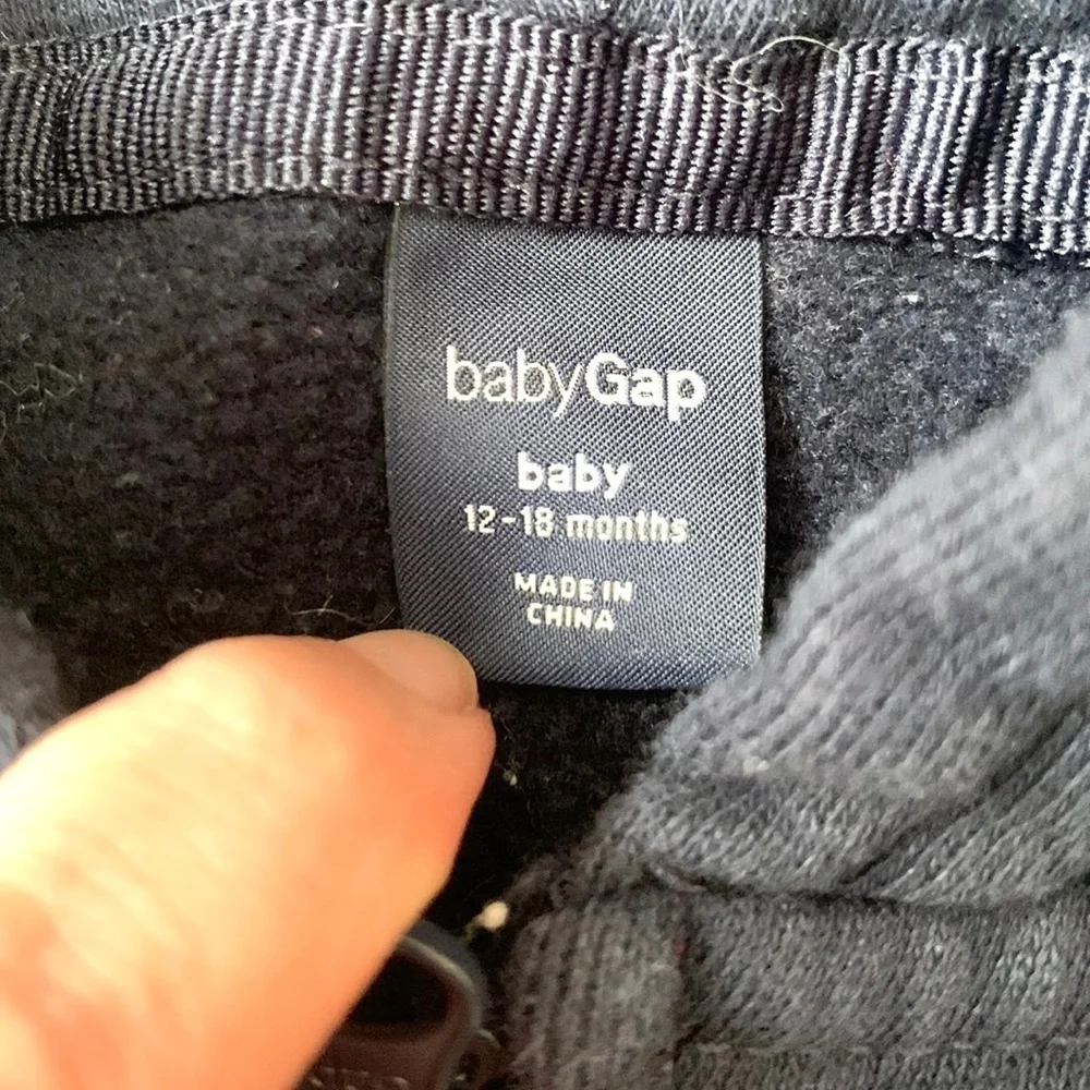 BabyGap 12-18m Baby Boys Navy Blue Zip Up Hoodie Sweatshirt Jacket Kids  12m 18m